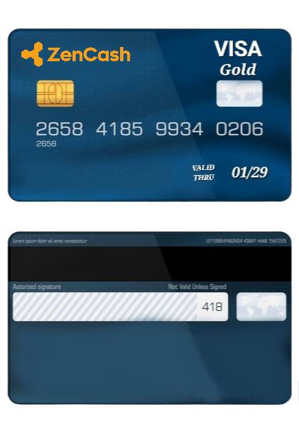 Zencash visa gold card